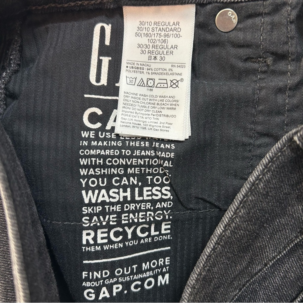 GAP Vintage Slim High Rise Black Jeans sz: 30 | 10r - Picture 3 of 16
